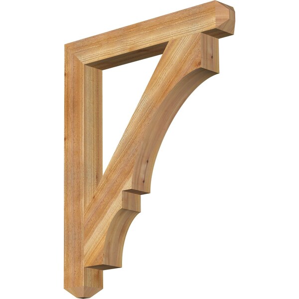 Ekena Millwork Balboa Craftsman Rough Sawn Bracket, Western Red Cedar, 4"W x 30"D x 38"H BKT04X30X38BOA04RWR - main